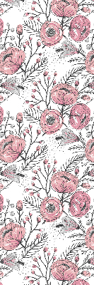 Fabric roller blind Flower buds from the tree