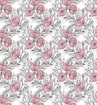 Fabric roller blind Flower buds from the tree