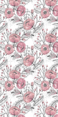 Fabric roller blind Flower buds from the tree