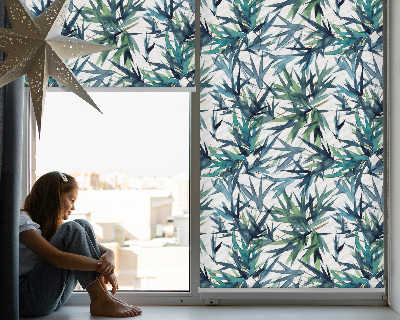 Roller blind for large window Leaves