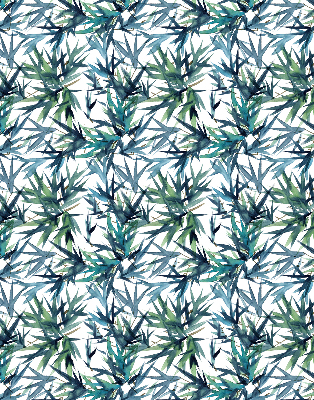 Roller blind for large window Leaves