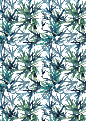 Roller blind for large window Leaves