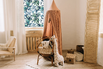 Roller blind for large window Leaves