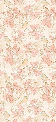 Modern roller blind Birds among the flowers