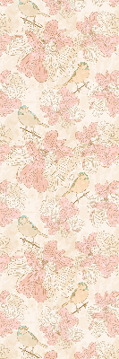 Modern roller blind Birds among the flowers