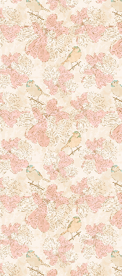 Modern roller blind Birds among the flowers