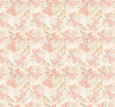Modern roller blind Birds among the flowers