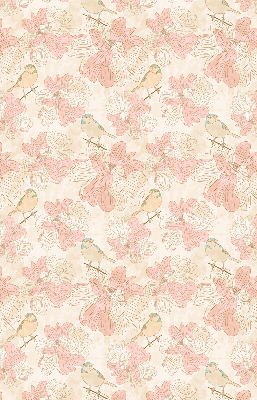 Modern roller blind Birds among the flowers