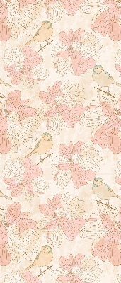 Modern roller blind Birds among the flowers