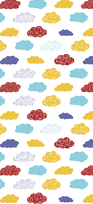 Fabric roller blind Colorful clouds