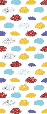 Fabric roller blind Colorful clouds