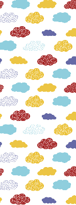 Fabric roller blind Colorful clouds