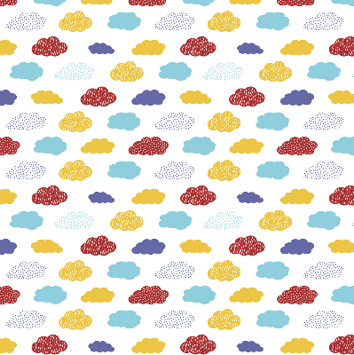 Fabric roller blind Colorful clouds