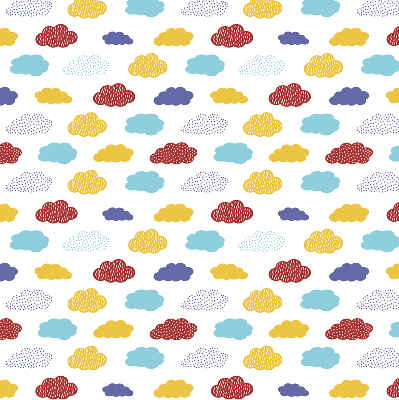 Fabric roller blind Colorful clouds