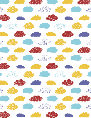 Fabric roller blind Colorful clouds