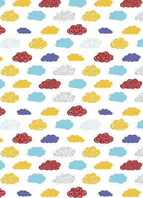 Fabric roller blind Colorful clouds