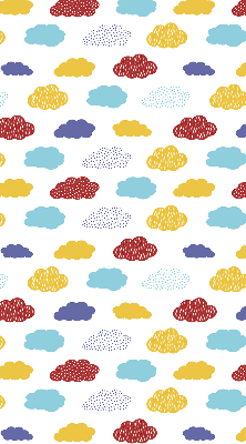Fabric roller blind Colorful clouds
