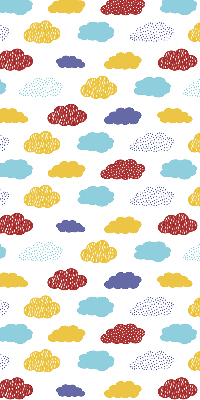 Fabric roller blind Colorful clouds