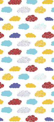 Fabric roller blind Colorful clouds