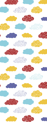 Fabric roller blind Colorful clouds