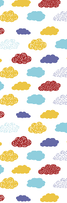 Fabric roller blind Colorful clouds