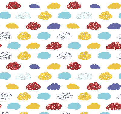 Fabric roller blind Colorful clouds