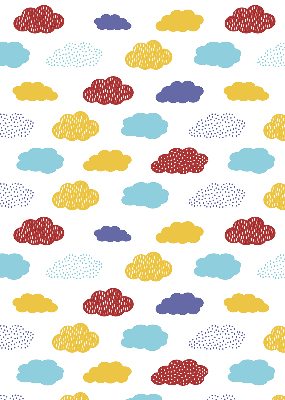 Fabric roller blind Colorful clouds