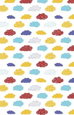 Fabric roller blind Colorful clouds