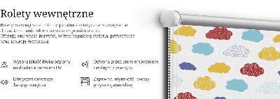 Fabric roller blind Colorful clouds