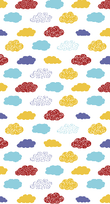 Fabric roller blind Colorful clouds