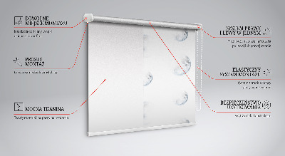 Roller blind for large window Moons