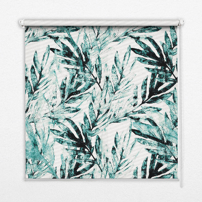 Roller blind for large window Leaves
