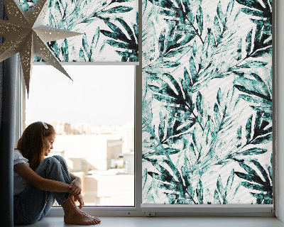 Roller blind for large window Leaves