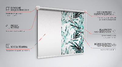 Roller blind for large window Leaves