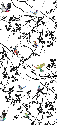 Fabric roller blind Birds on the branches