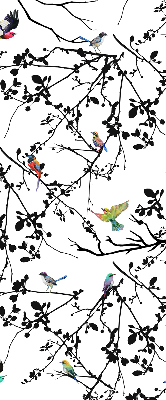 Fabric roller blind Birds on the branches