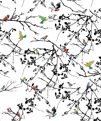 Fabric roller blind Birds on the branches