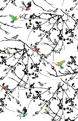 Fabric roller blind Birds on the branches