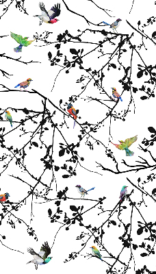 Fabric roller blind Birds on the branches