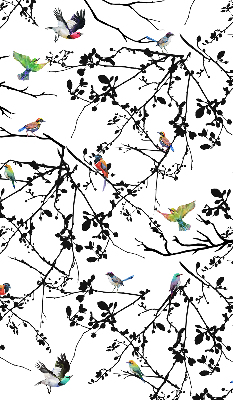 Fabric roller blind Birds on the branches
