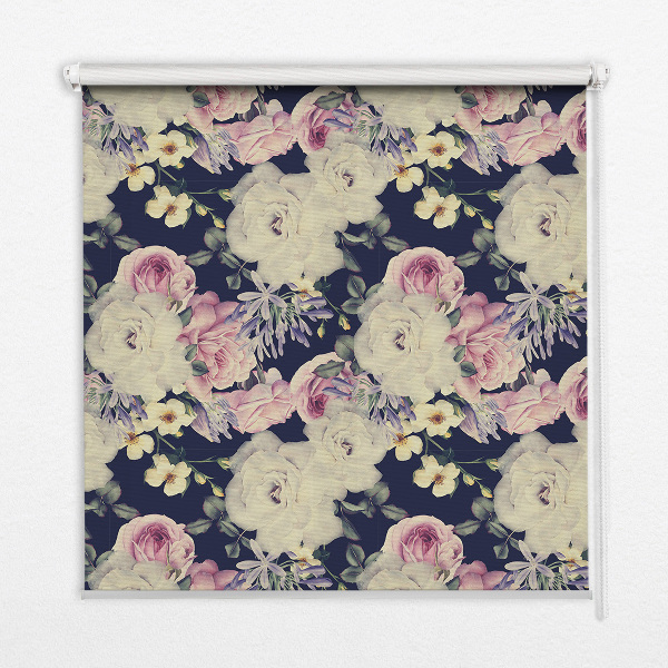 Roller blind for large window Roses