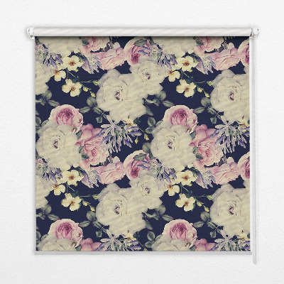 Roller blind for large window Roses
