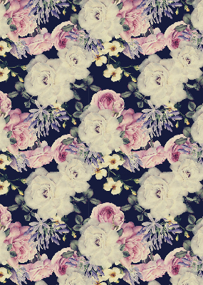 Roller blind for large window Roses
