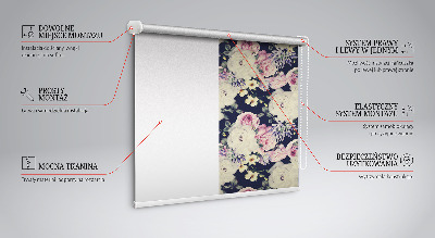 Roller blind for large window Roses