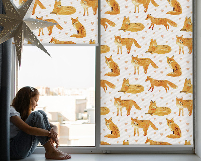 Fabric roller blind Foxes