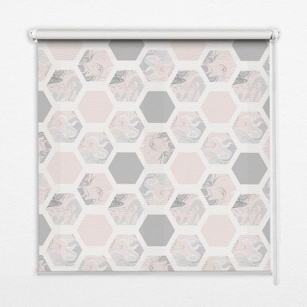 Modern roller blind Hexagons