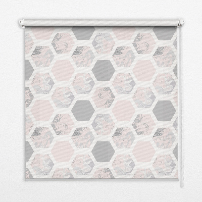 Modern roller blind Hexagons