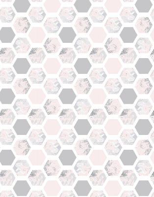 Modern roller blind Hexagons