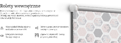 Modern roller blind Hexagons