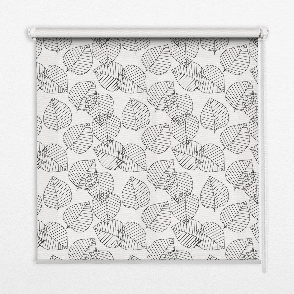 Roller blind for large window Drawn leaves
